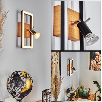 Deadwood Wandleuchte LED Schwarz, Weiß, 2-flammig