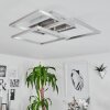 Oberegg Deckenleuchte LED Chrom, Nickel-Matt, 1-flammig, Fernbedienung