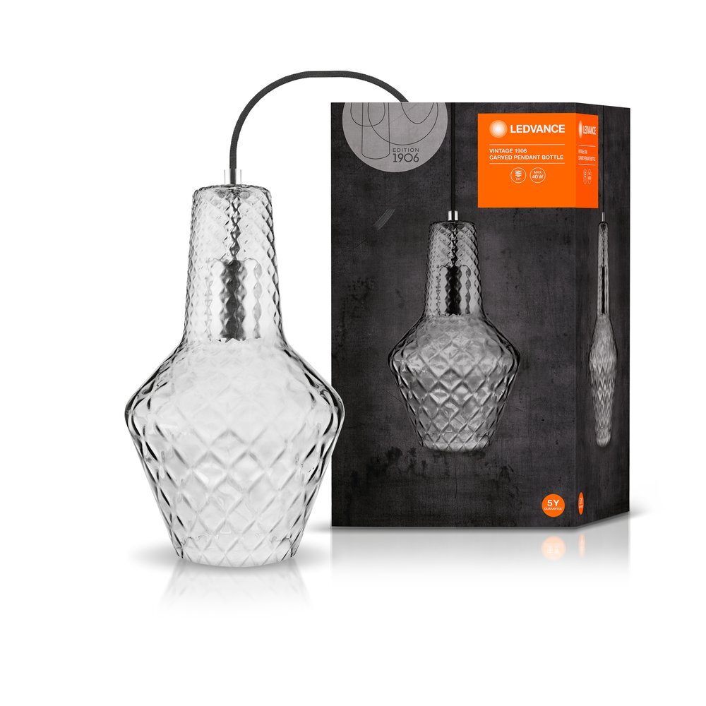 Ledvance 1906 Carved Hängeleuchte Schwarz, 1-flammig main product photo
