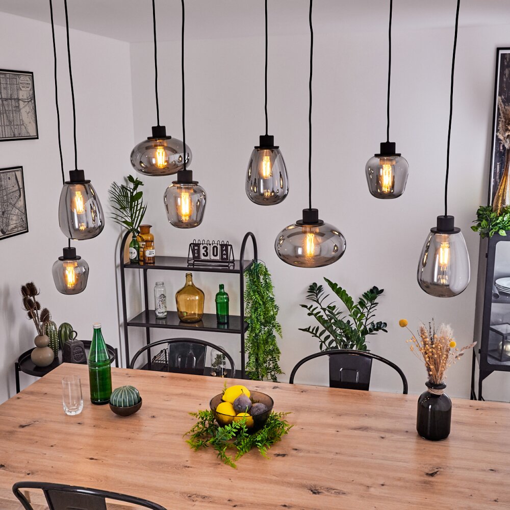Barnegat Pendelleuchte Schwarz, 8-flammig main product photo