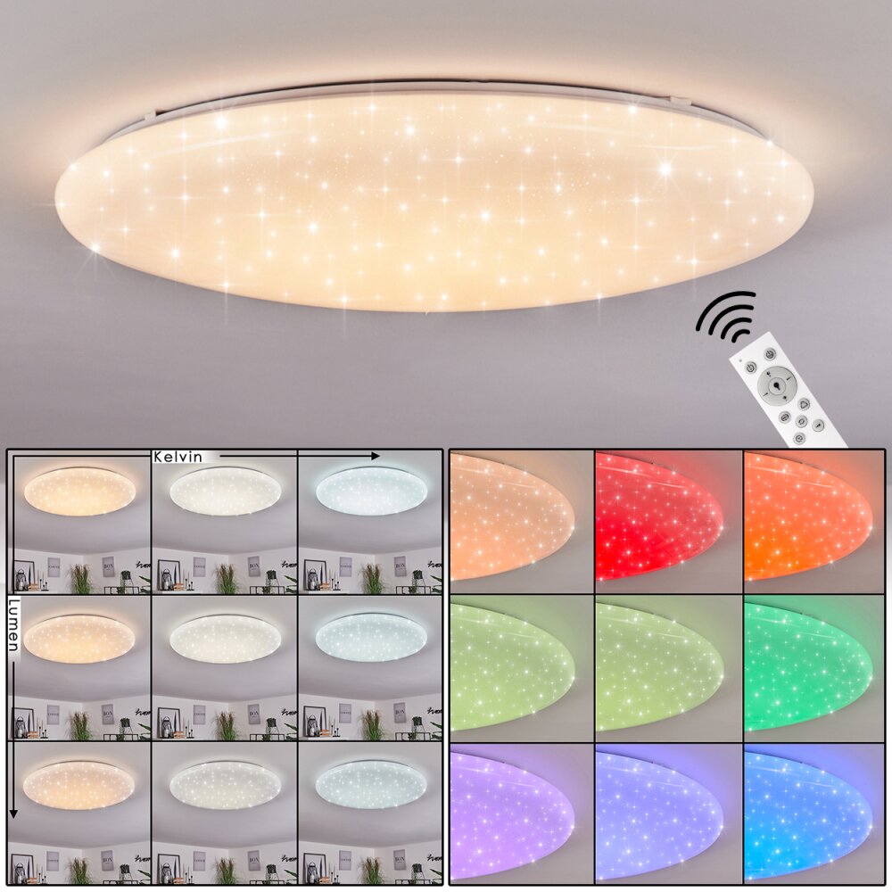 Mixta     Deckenpanel LED Weiß, 1-flammig, Fernbedienung, Farbwechsler