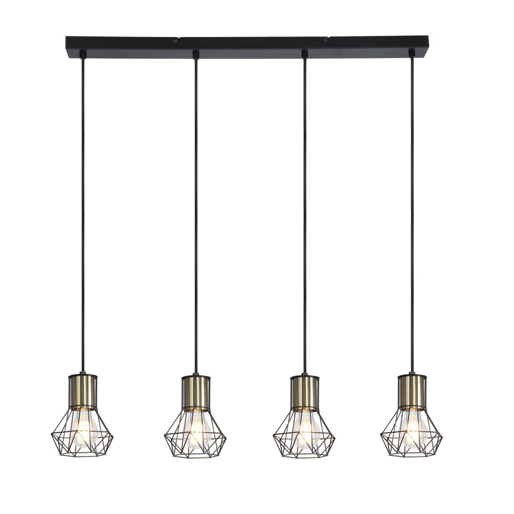Globo PRISKA Pendelleuchte Schwarz, 4-flammig main product photo