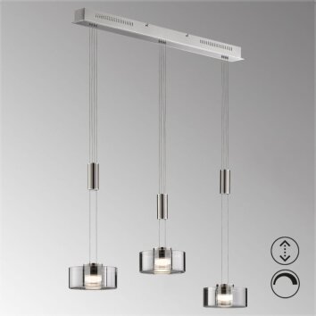 Fischer & Honsel Lavin Pendelleuchte LED Nickel-Matt, 3-flammig