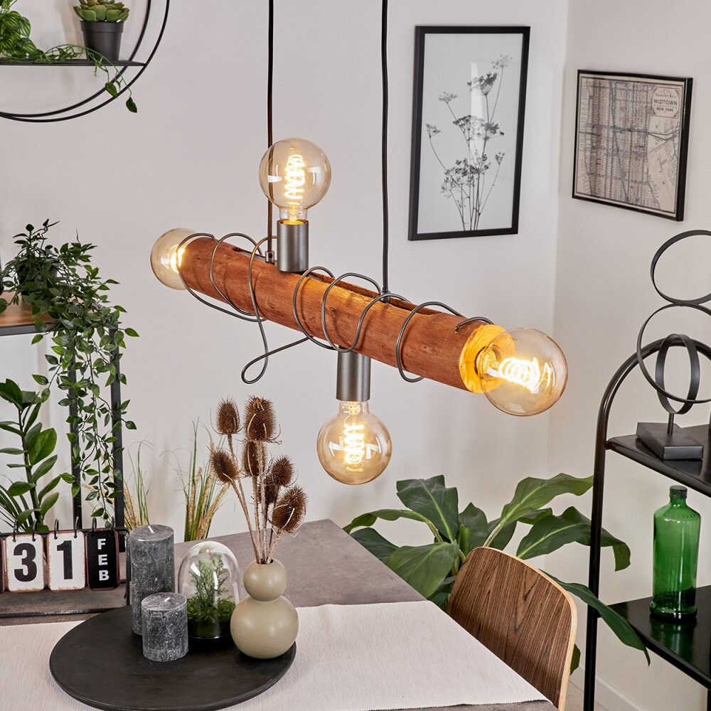 Burruyaco Pendelleuchte Grau, Naturfarben, 4-flammig main product photo
