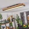 Salmi             Deckenpanel LED Holzoptik, Schwarz, Weiß, 1-flammig