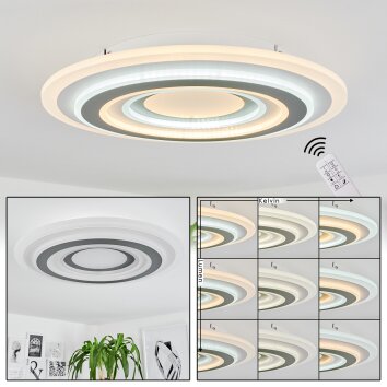 Wawo Deckenpanel LED Weiß, 1-flammig, Fernbedienung