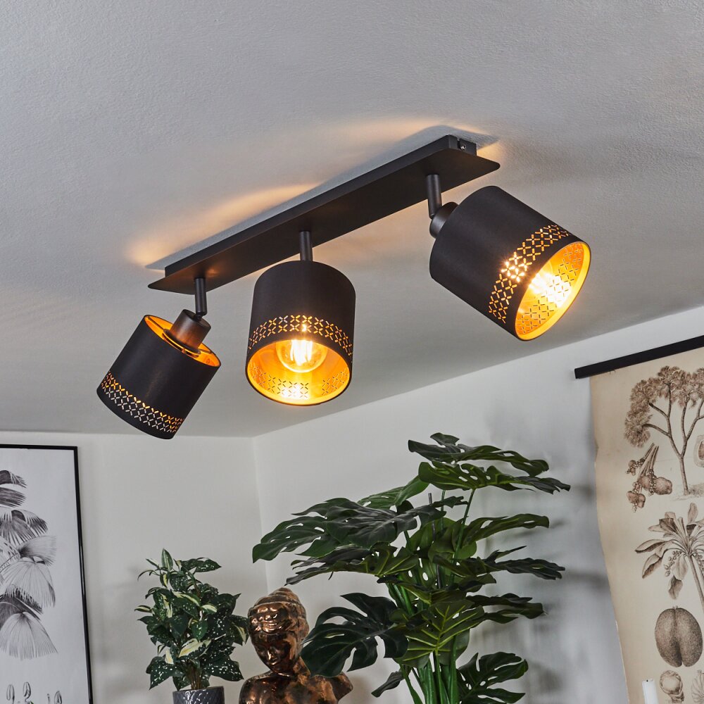 Shoi Deckenleuchte Bad Schwarz, 3-flammig main product photo