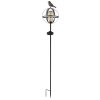 Gobo Solarleuchte LED Altsilber, Bernsteinfarben, 5-flammig