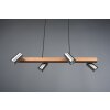 Trio Leuchten Marley Pendelleuchte Naturfarben, Nickel-Matt, 4-flammig