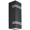 Lutec Lampen STRIPES Außenwandleuchte LED Schwarz, 2-flammig