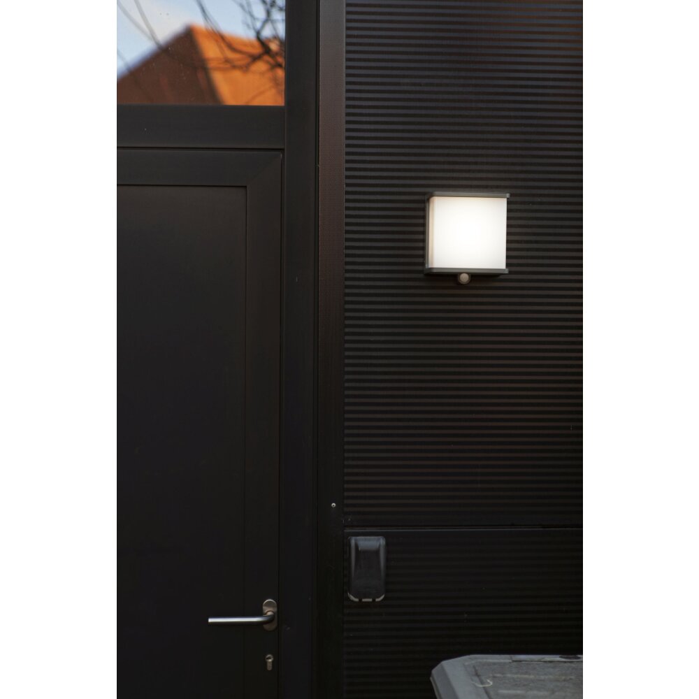 Lutec Lampen DOBLO Außenwandleuchte LED Anthrazit, 1-flammig, Bewegungsmelder main product photo