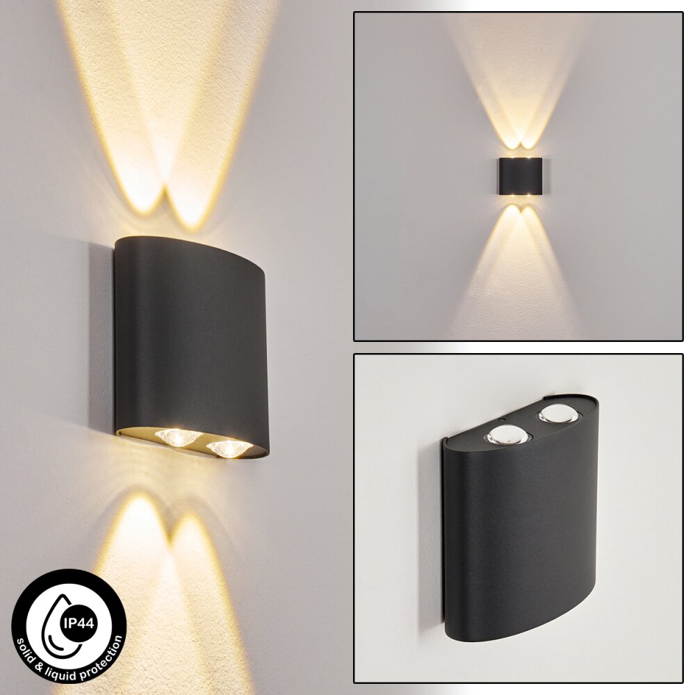 Oiba Außenwandleuchte LED Grau, 1-flammig main product photo