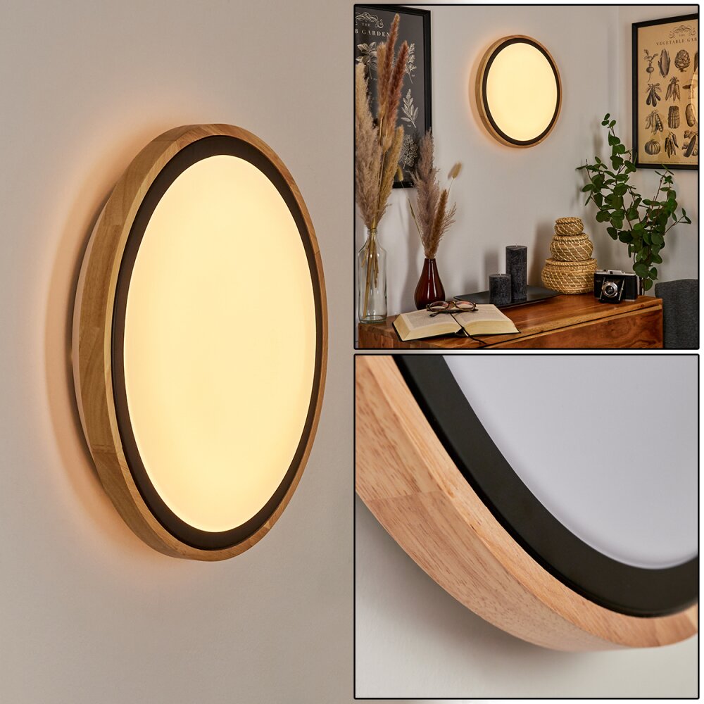 Corinto Wandleuchte LED Naturfarben, Schwarz, 1-flammig main product photo
