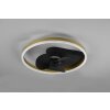 Reality Borgholm Deckenventilator LED Gold, Schwarz, 1-flammig, Fernbedienung