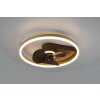 Reality Borgholm Deckenventilator LED Gold, Schwarz, 1-flammig, Fernbedienung