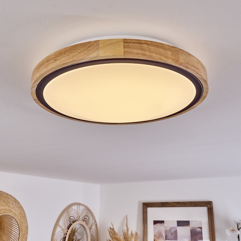 Corinto Deckenleuchte LED Naturfarben, Schwarz, 1-flammig main product photo
