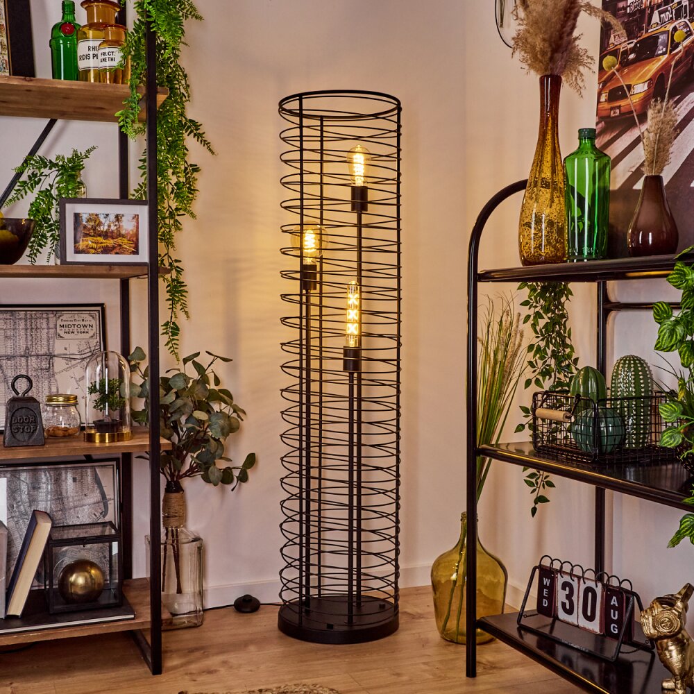 Tobuna Stehleuchte Schwarz, 3-flammig main product photo