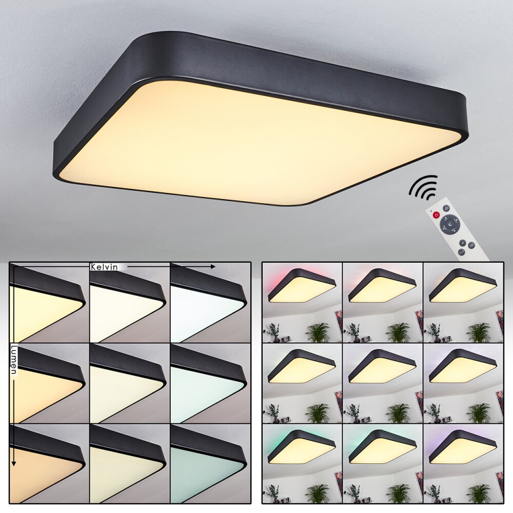 Batamoto Deckenpanel LED Schwarz, Weiß, 2-flammig, Fernbedienung, Farbwechsler main product photo