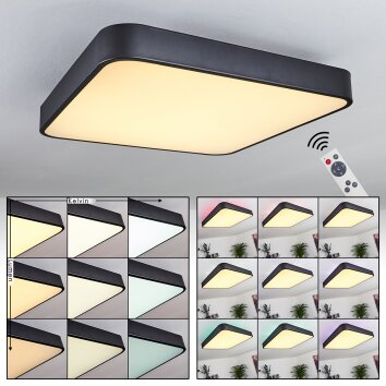 Batamoto Deckenpanel LED Schwarz, Weiß, 2-flammig, Fernbedienung, Farbwechsler