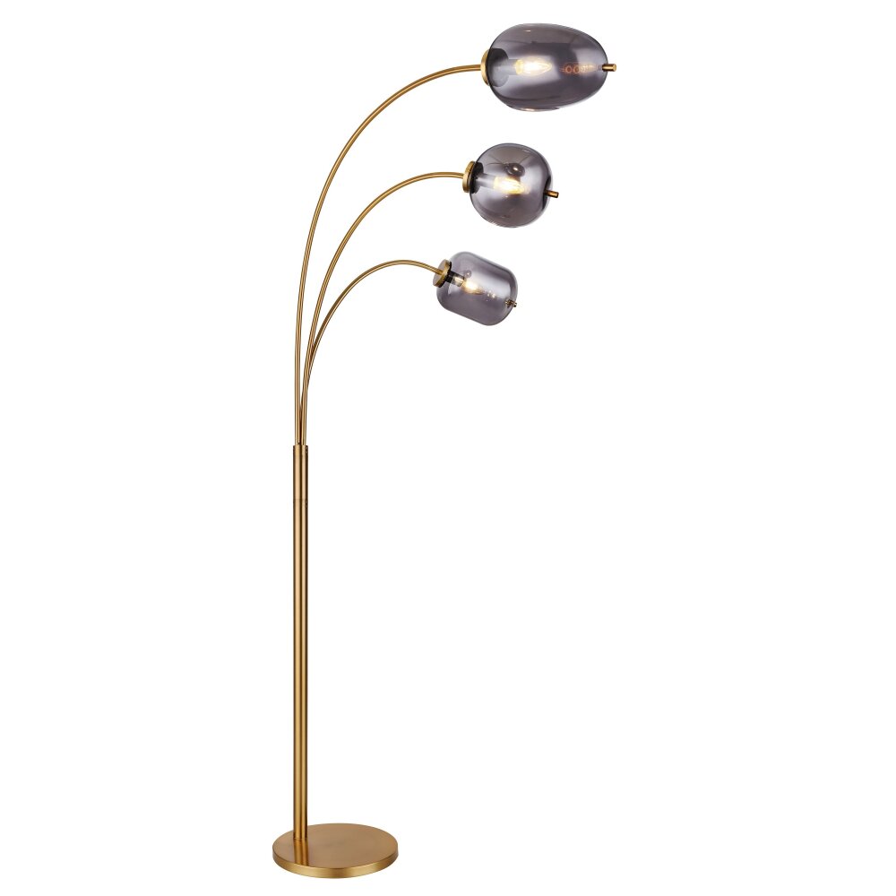 Globo BLACKY Stehleuchte Messing, 3-flammig main product photo