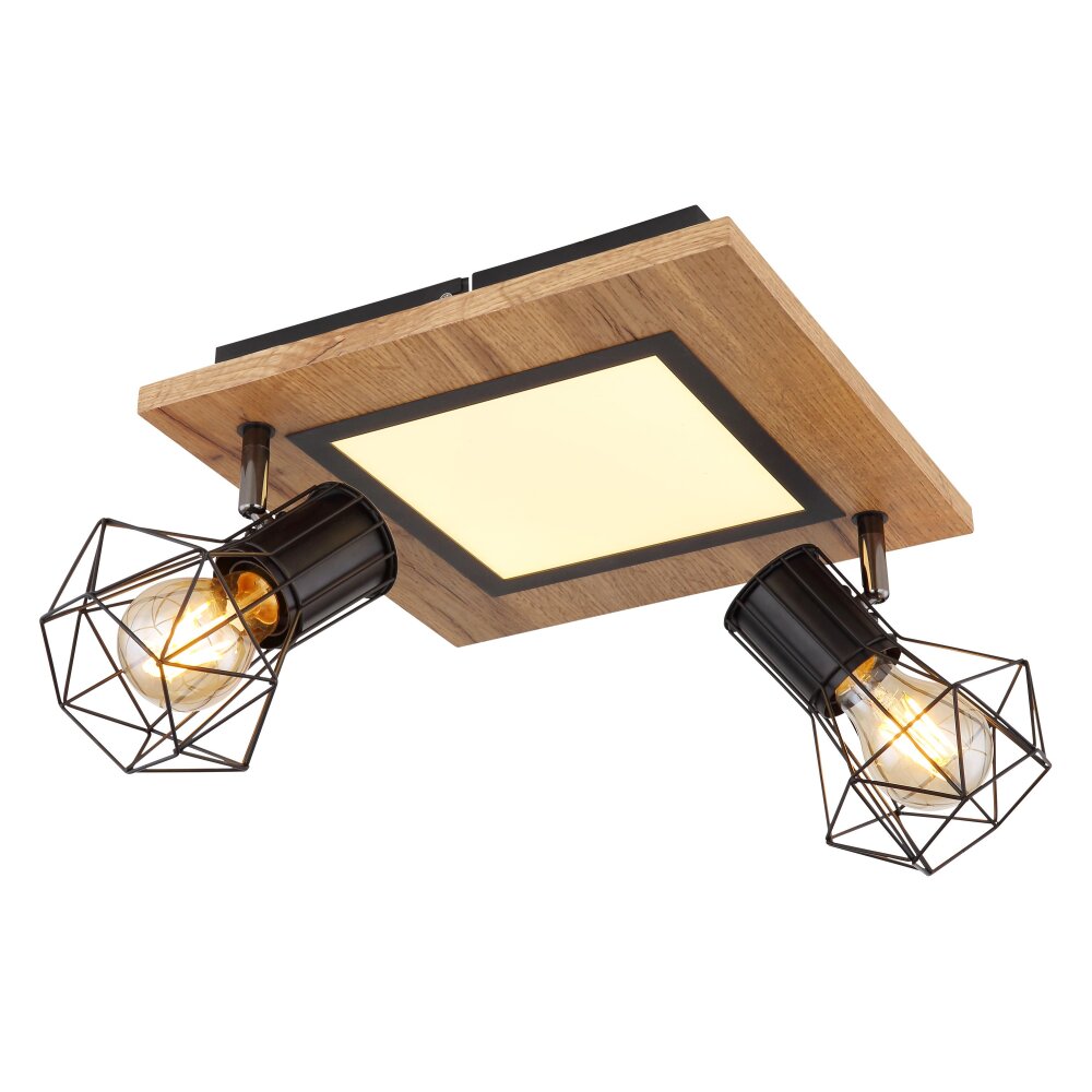 Globo PRISKA Deckenleuchte Schwarz, 3-flammig main product photo
