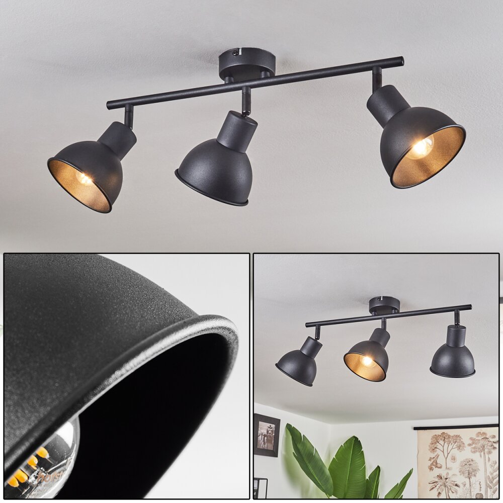 Kansela Deckenleuchte Schwarz, 3-flammig main product photo