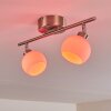 Motala Deckenleuchte LED Nickel-Matt, 2-flammig, Fernbedienung, Farbwechsler