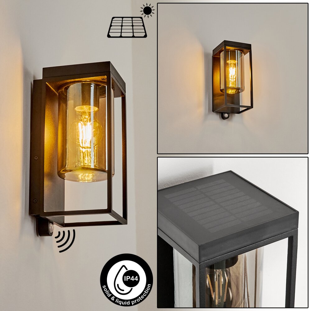 Palanga Außenwandleuchte LED Schwarz, 1-flammig, Bewegungsmelder main product photo