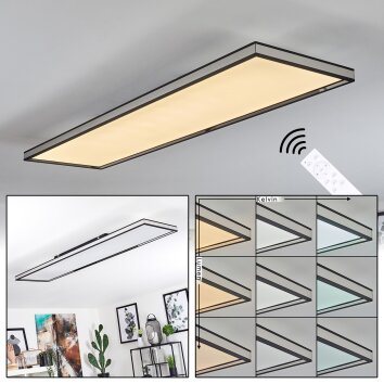 Nabbas Deckenpanel LED Schwarz, Weiß, 1-flammig, Fernbedienung