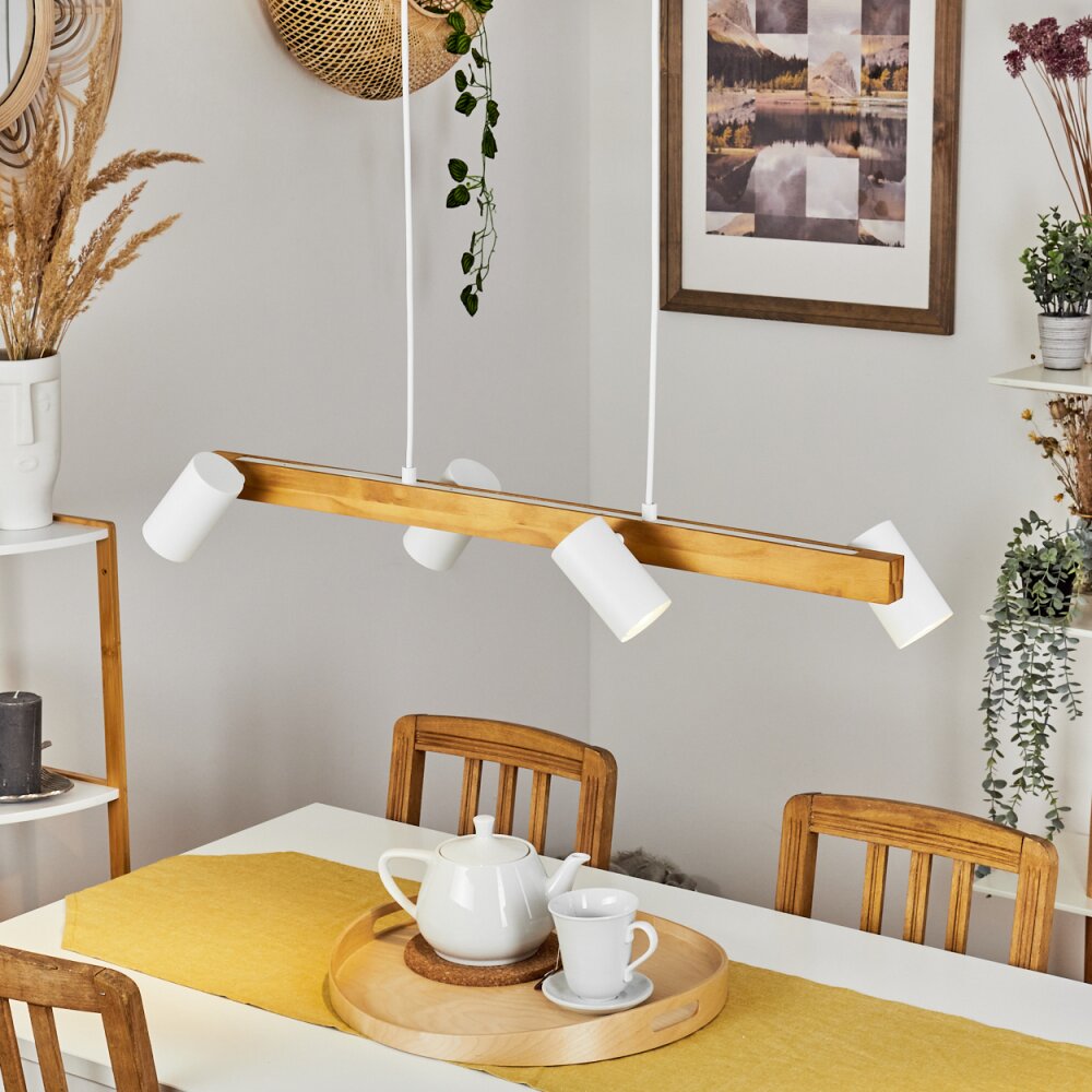 Zuoz Pendelleuchte Naturfarben, Weiß, 4-flammig main product photo