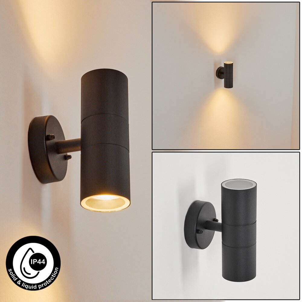 Koila Außenwandleuchte Schwarz, 2-flammig main product photo