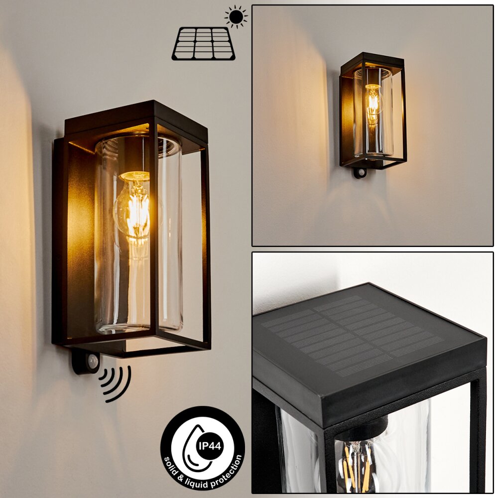 Palanga Außenwandleuchte LED Schwarz, 1-flammig, Bewegungsmelder main product photo