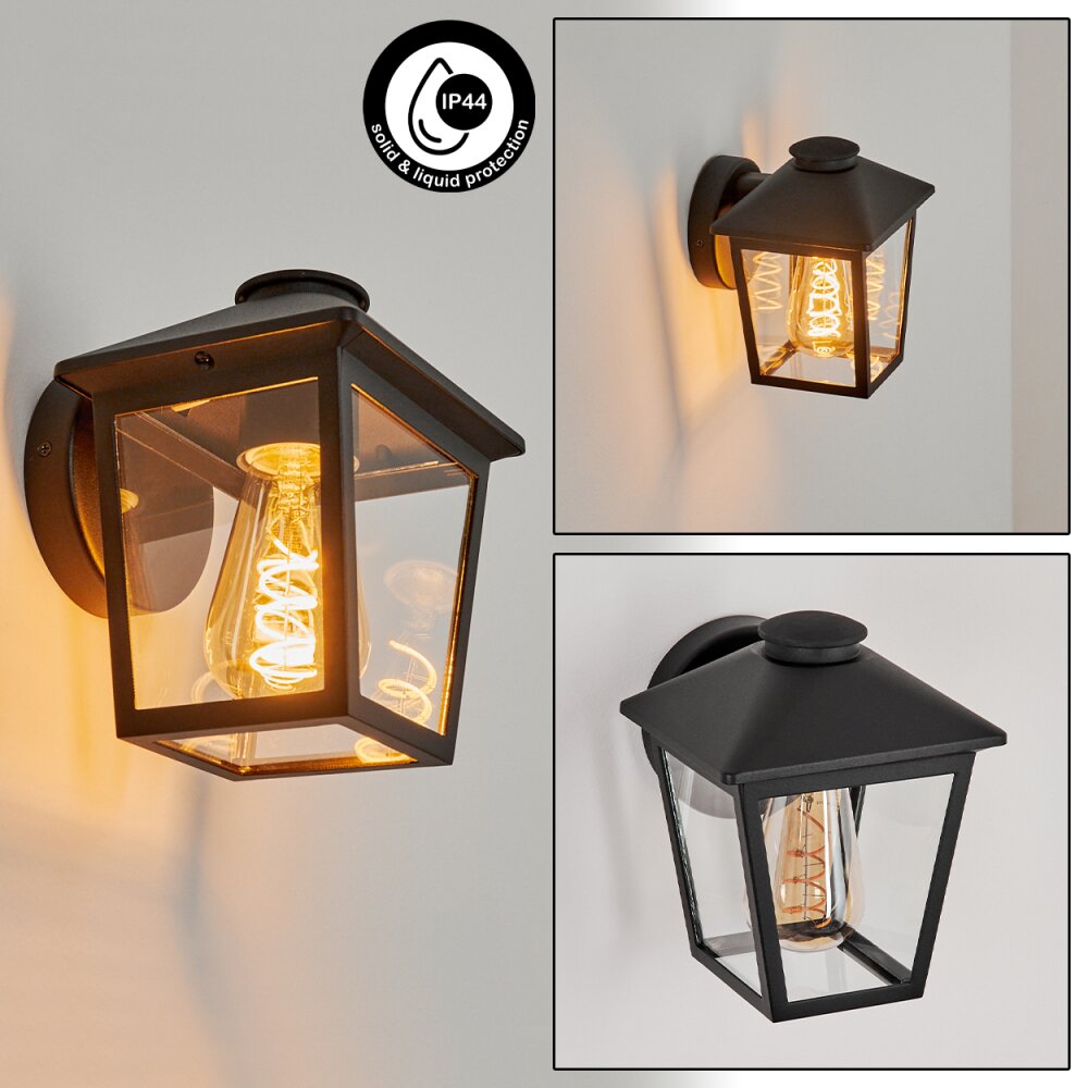 Helmela Außenwandleuchte Schwarz, 1-flammig main product photo
