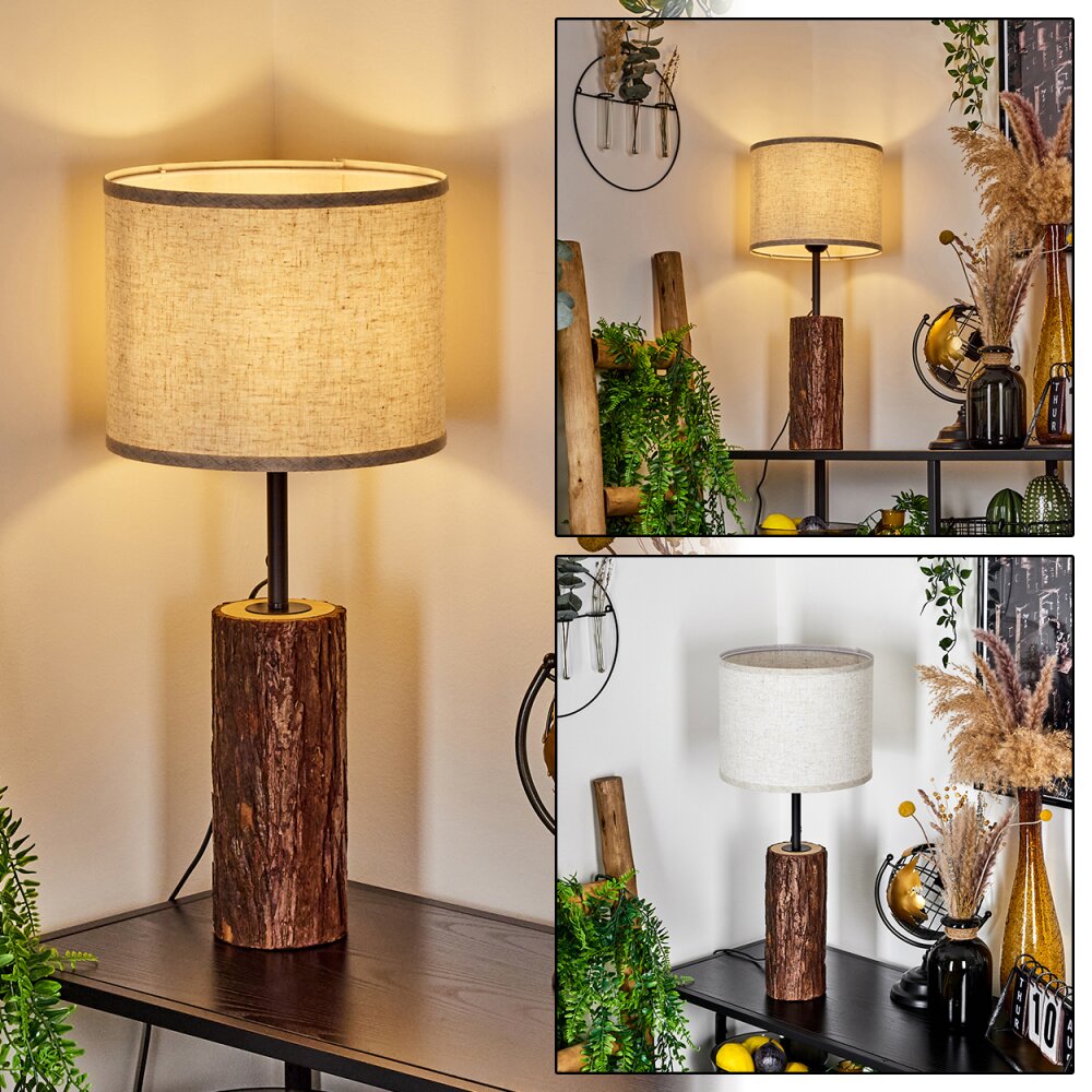 Perdigueira Tischleuchte Naturfarben, Schwarz, 1-flammig main product photo