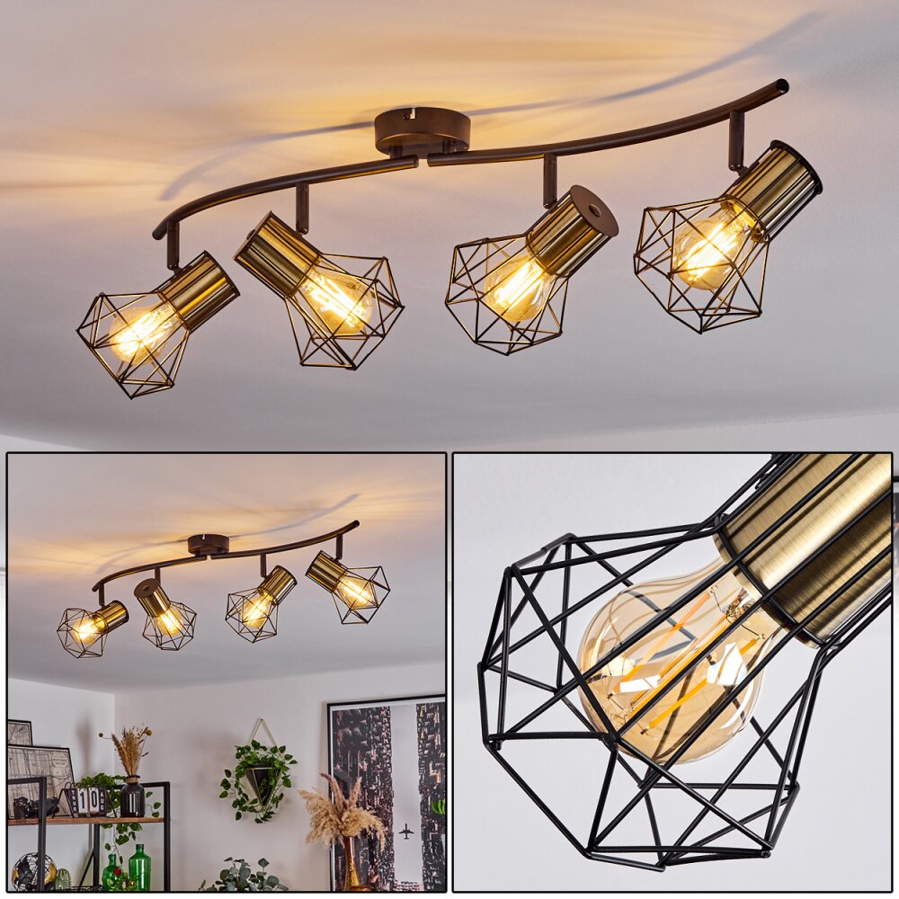 Bardhaman Deckenleuchte Schwarz, 4-flammig main product photo
