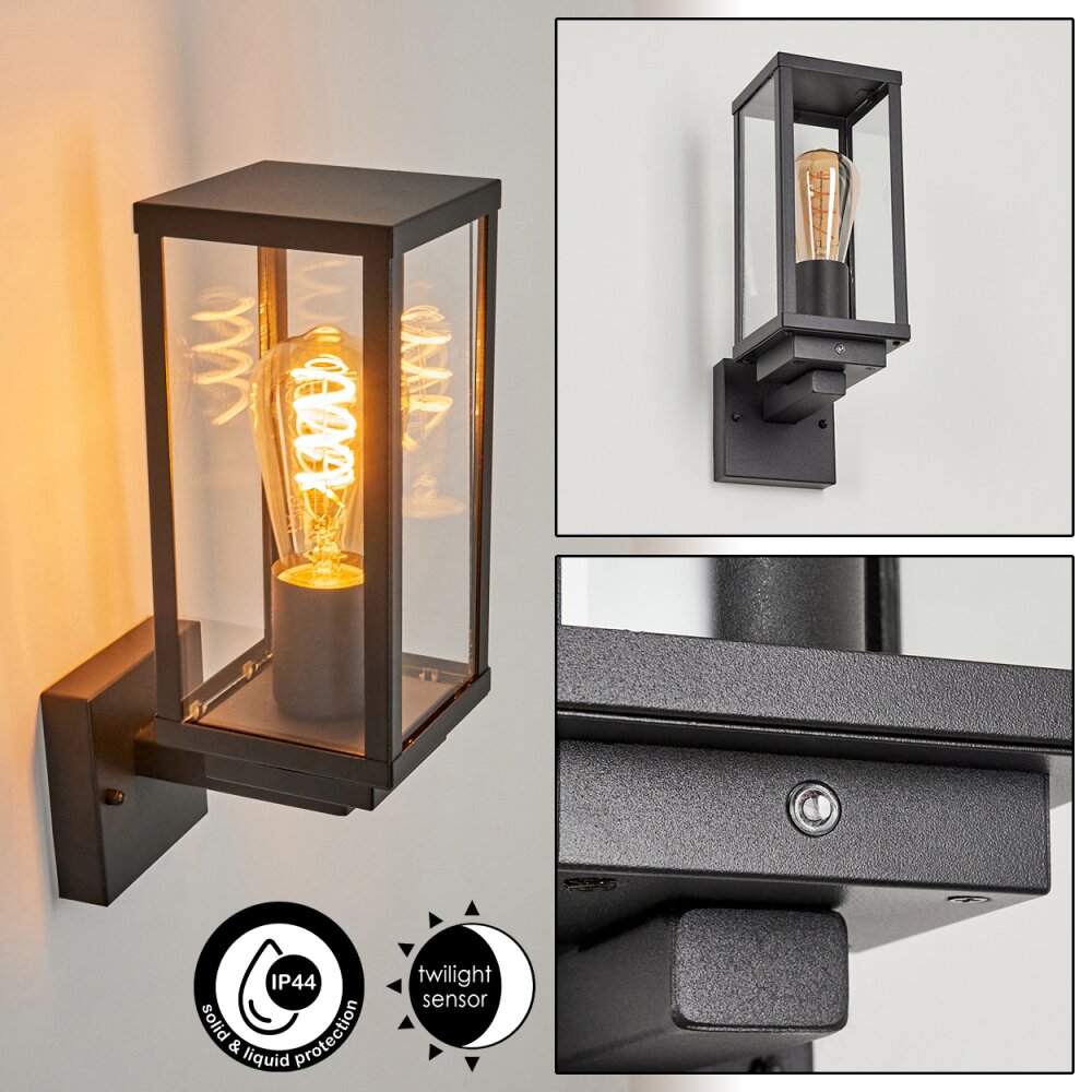 Lapa Außenwandleuchte Schwarz, 1-flammig main product photo