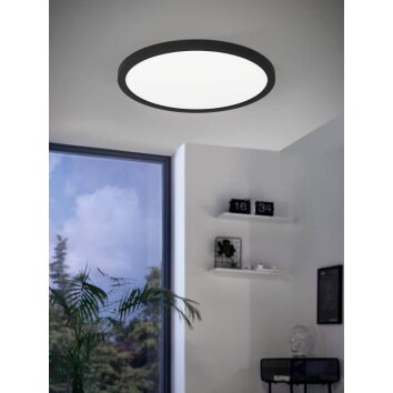 Eglo Leuchten ROVITO-Z Deckenpanel LED Schwarz, 1-flammig, Farbwechsler