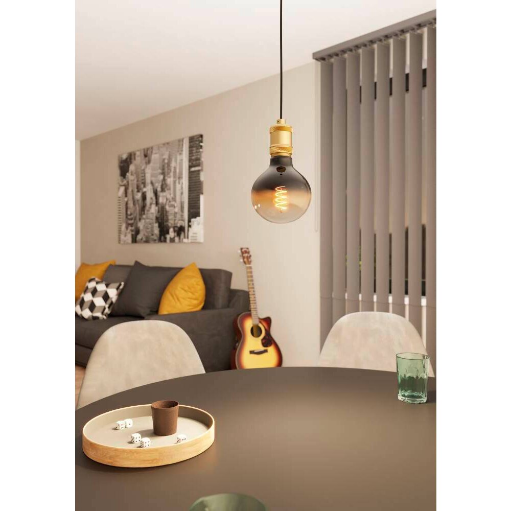 Eglo YORTH Hängeleuchte Messing, Schwarz, 1-flammig main product photo