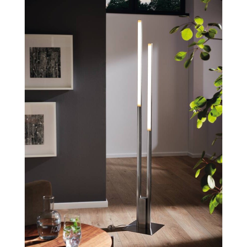 Eglo FRAIOLI-Z Stehleuchte LED Nickel-Matt, 2-flammig, Farbwechsler main product photo