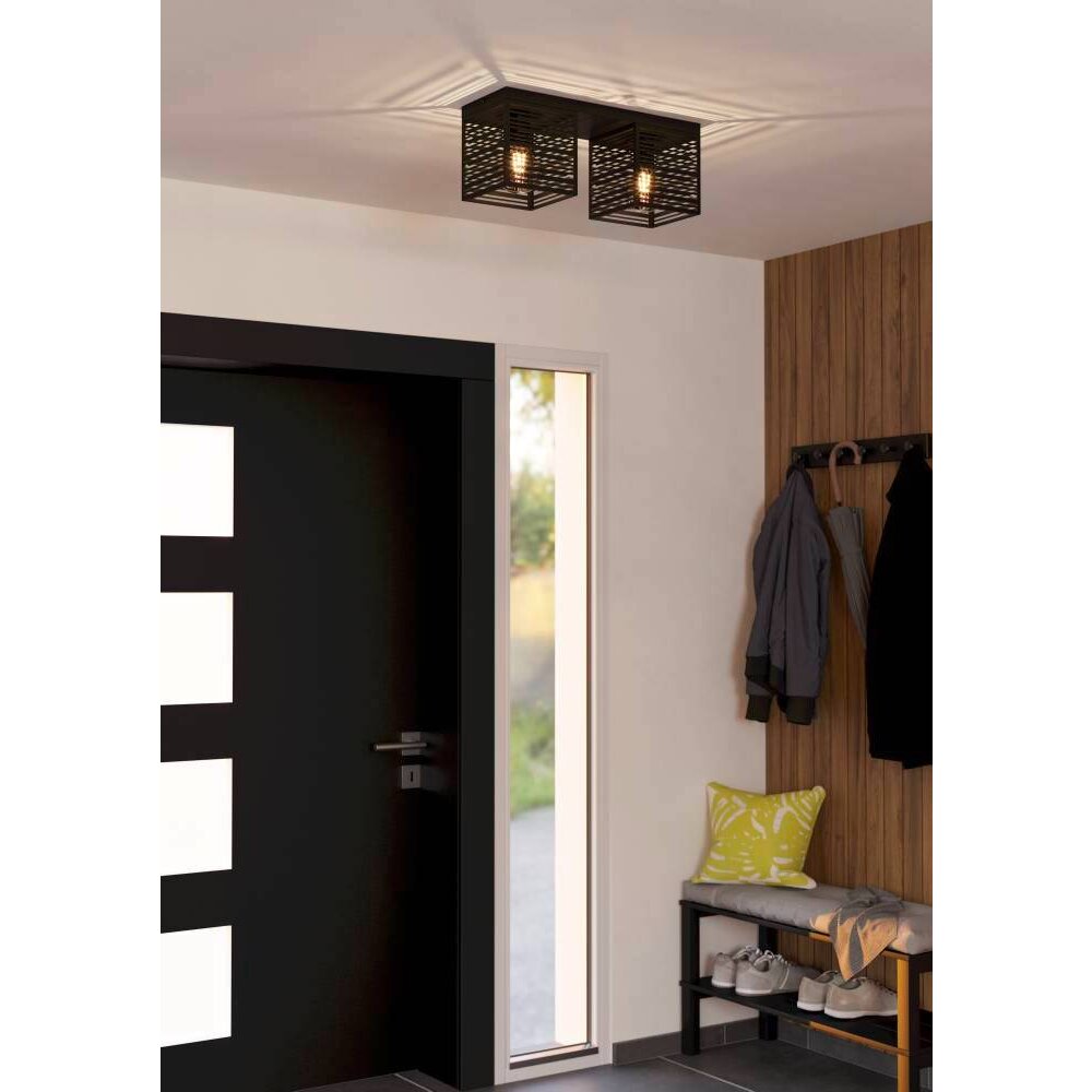 Eglo PIEDRITAS Deckenleuchte Schwarz, 2-flammig main product photo