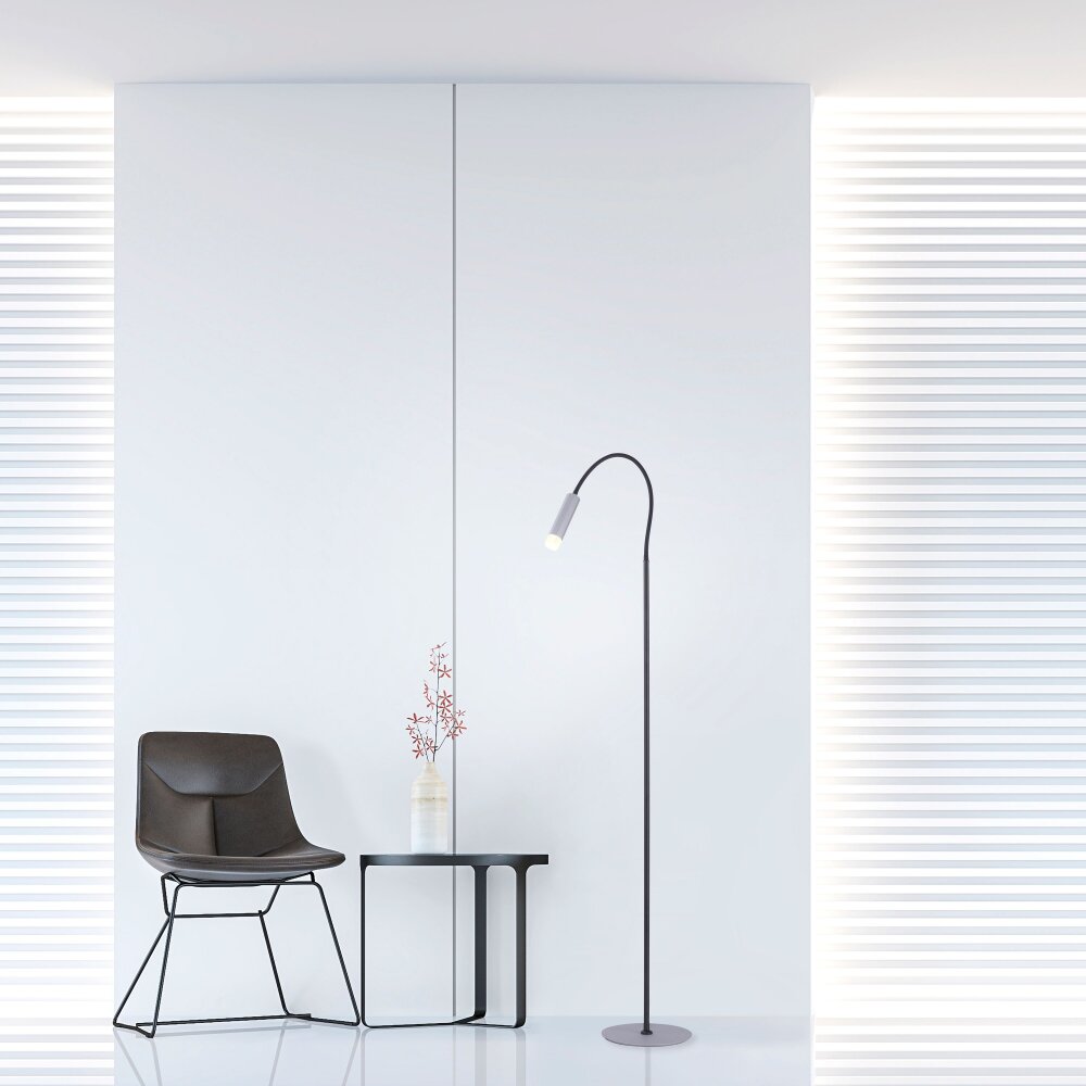 Paul Neuhaus PURE-GEMIN Stehleuchte LED Aluminium, Schwarz, 1-flammig main product photo
