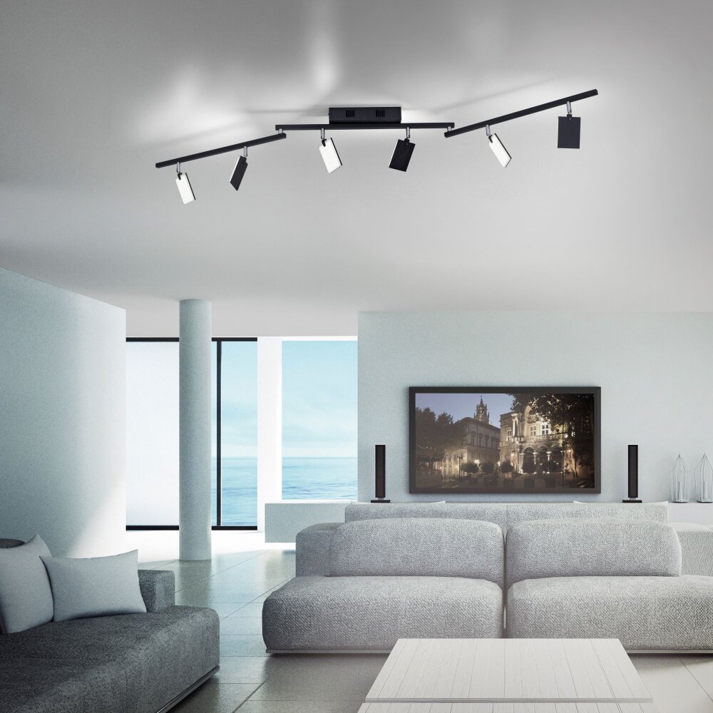 Paul Neuhaus PURE-MIRA Deckenleuchte LED Schwarz, 6-flammig, Fernbedienung main product photo