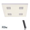 Paul Neuhaus PURE-NEO Deckenleuchte LED Aluminium, 4-flammig, Fernbedienung