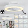 Azenha Deckenventilator LED Weiß, 1-flammig, Fernbedienung