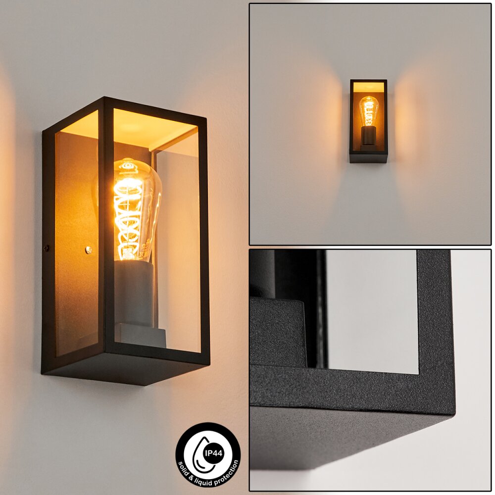 Hakkas Außenwandleuchte Schwarz, 1-flammig main product photo