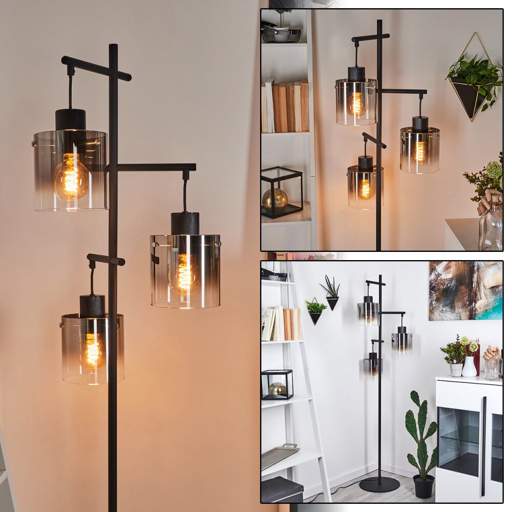 Gafa Stehleuchte Schwarz, 3-flammig main product photo