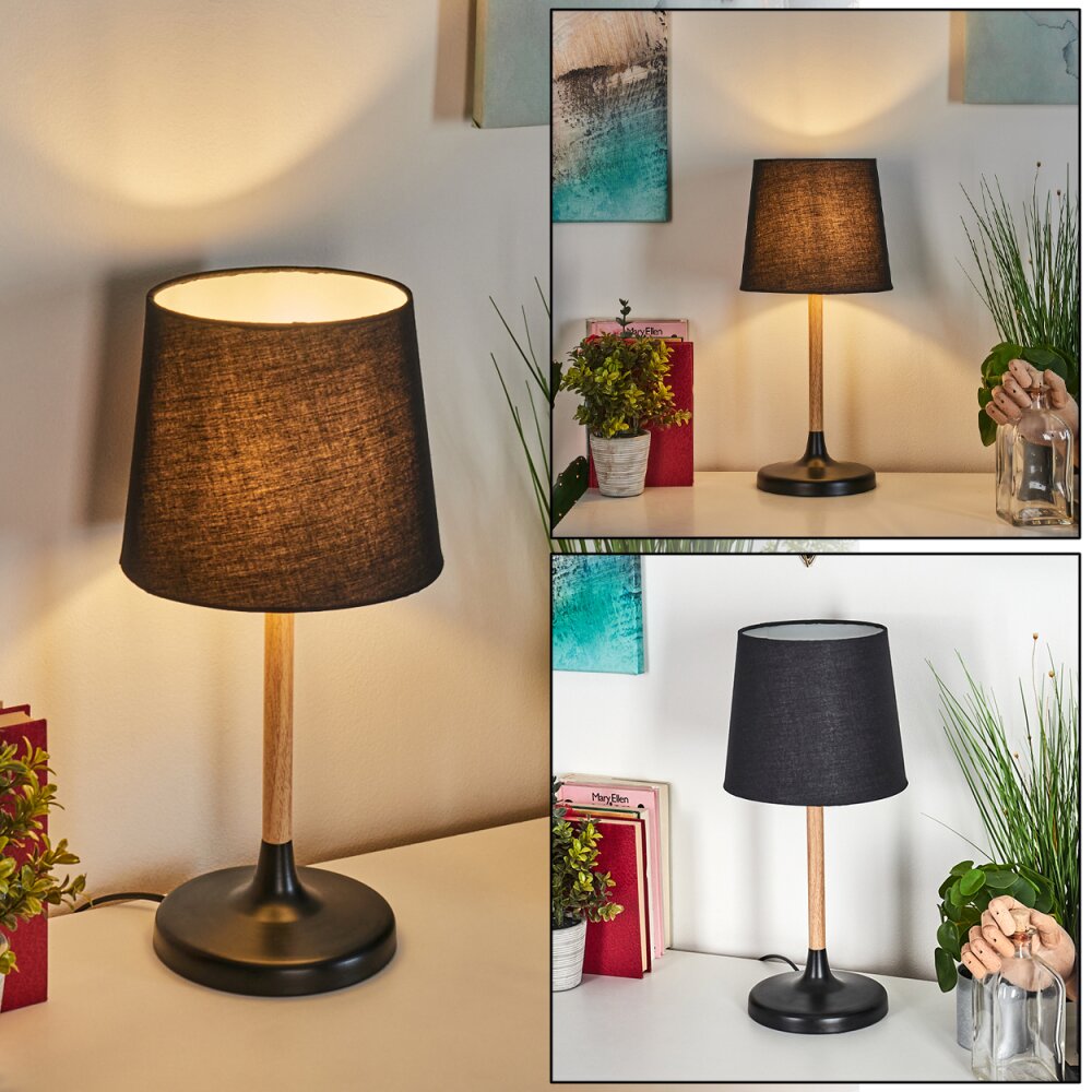 Frecheiro Tischleuchte Naturfarben, Schwarz, 1-flammig main product photo