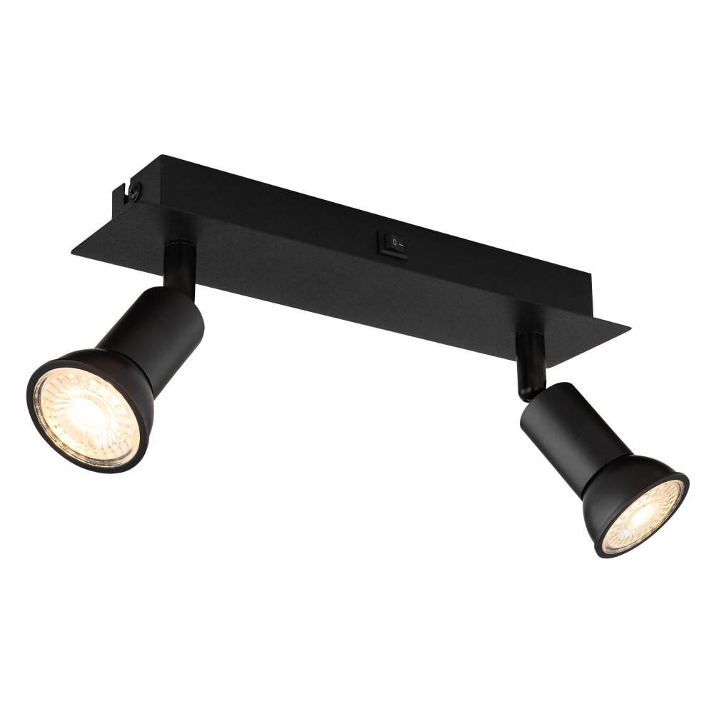Globo DREW Wandleuchte Schwarz, 2-flammig main product photo