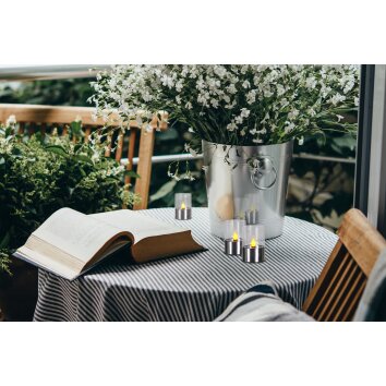 Globo SOLAR Außentischleuchte LED Edelstahl, 1-flammig