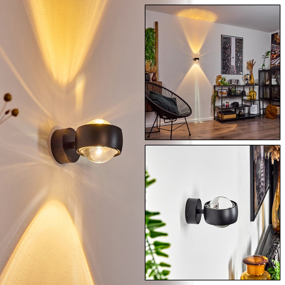 Sapri Wandleuchte Schwarz, 1-flammig main product photo